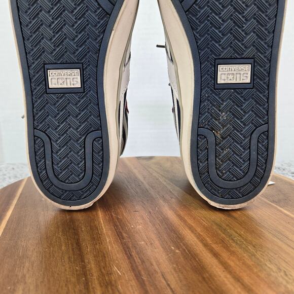 Converse Pro Leather Vulc Mid White Blue Red Striped Casual Y2K Sneaker Mens 9 - Picture 10 of 12